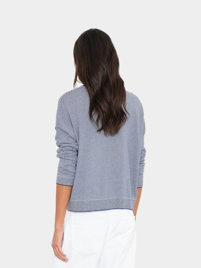 SPARROW Cotton/Cashmere Sweater in Marine Salt