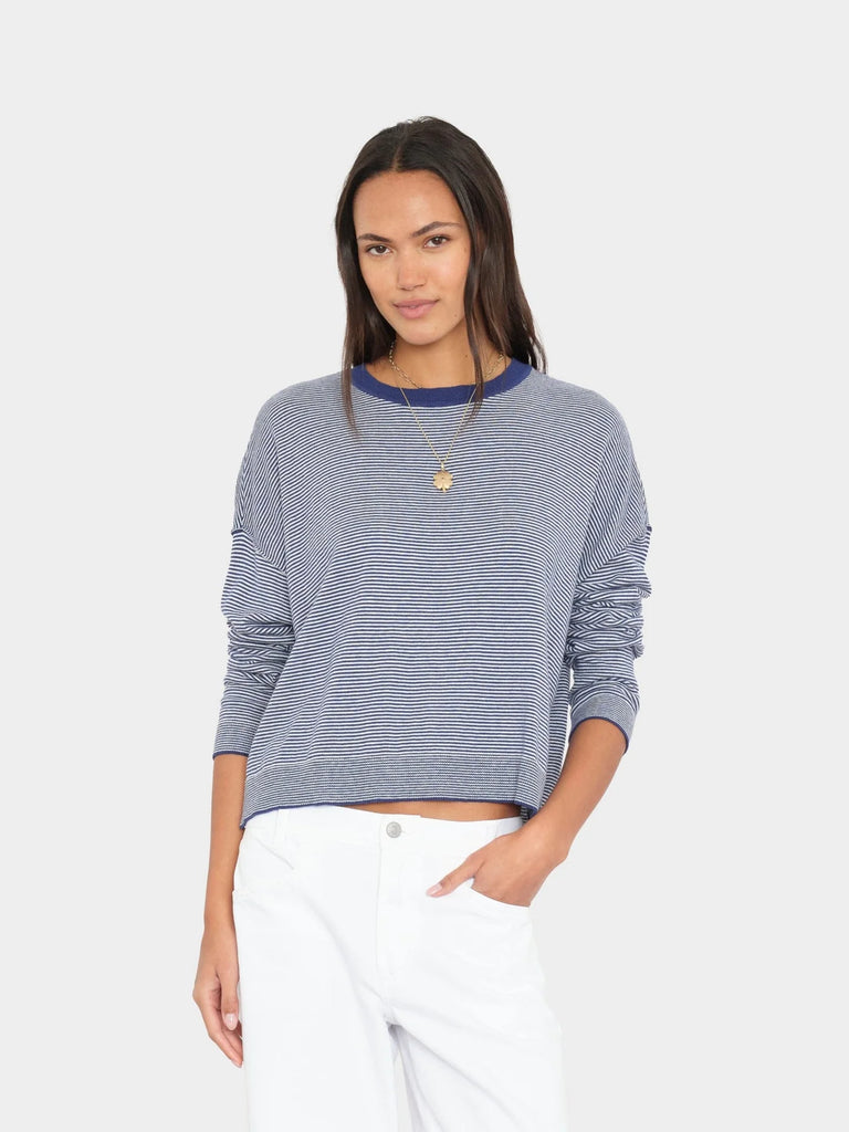 SPARROW Cotton/Cashmere Sweater in Marine Salt