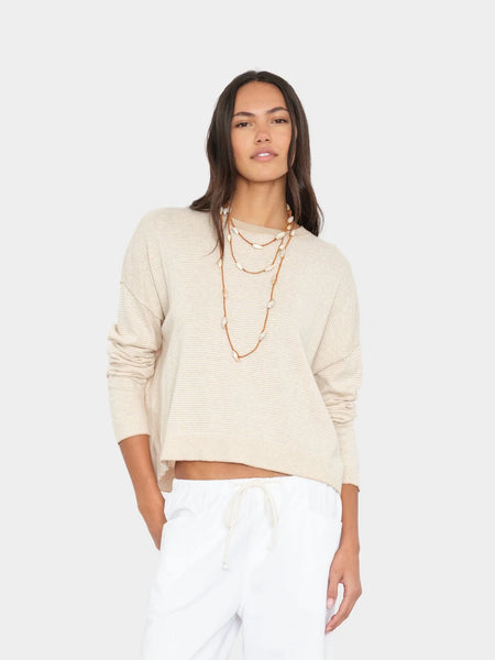 SPARROW Cotton/Cashmere Sweater in Sand Salt