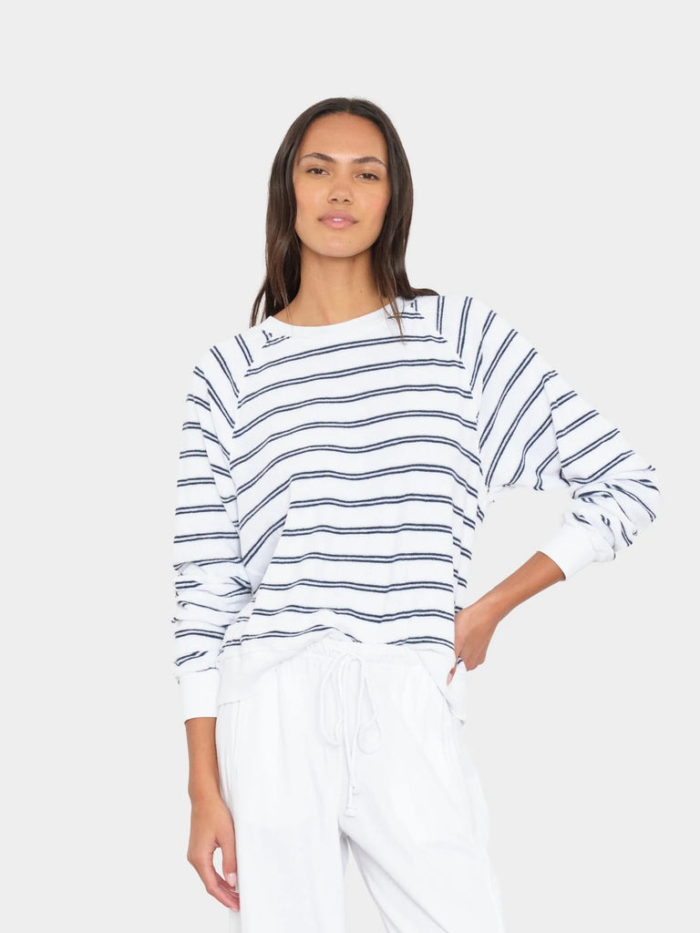 HOPPER Terry Sweatshirt in Cloud White