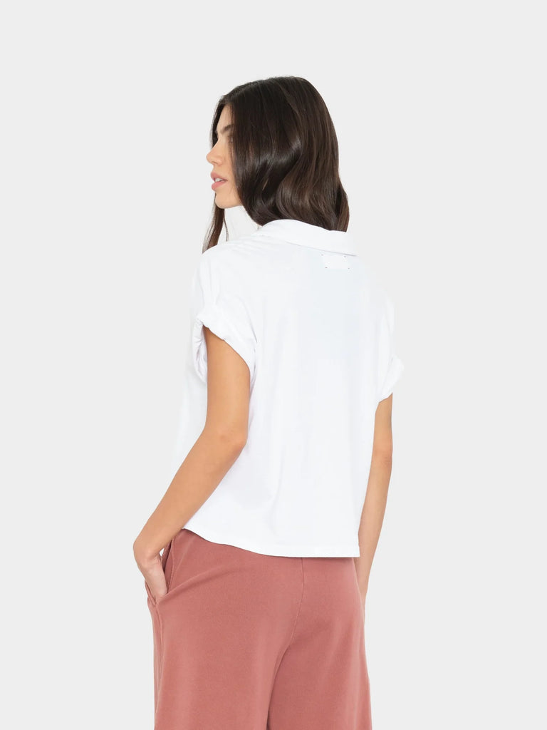 SIMON Short Sleeve Polo in White