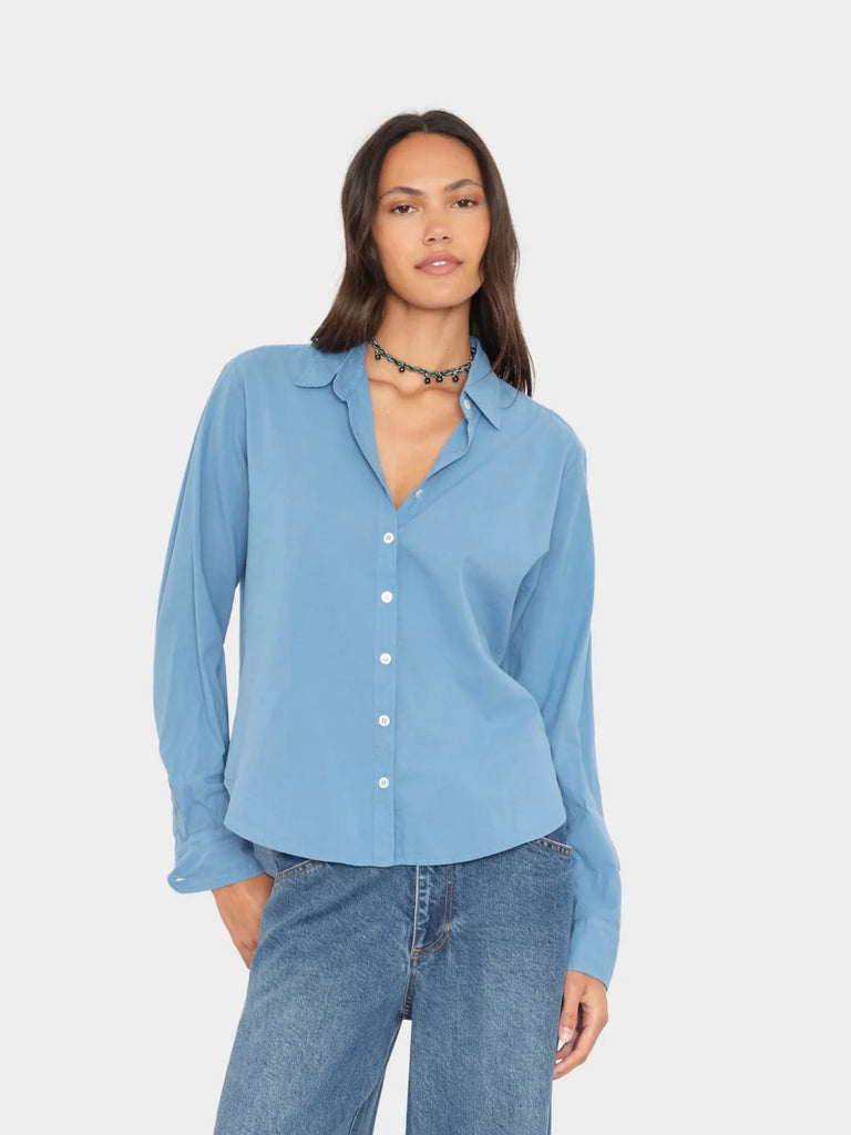 BOWIE Long Sleeve Shirt in Blue Lark