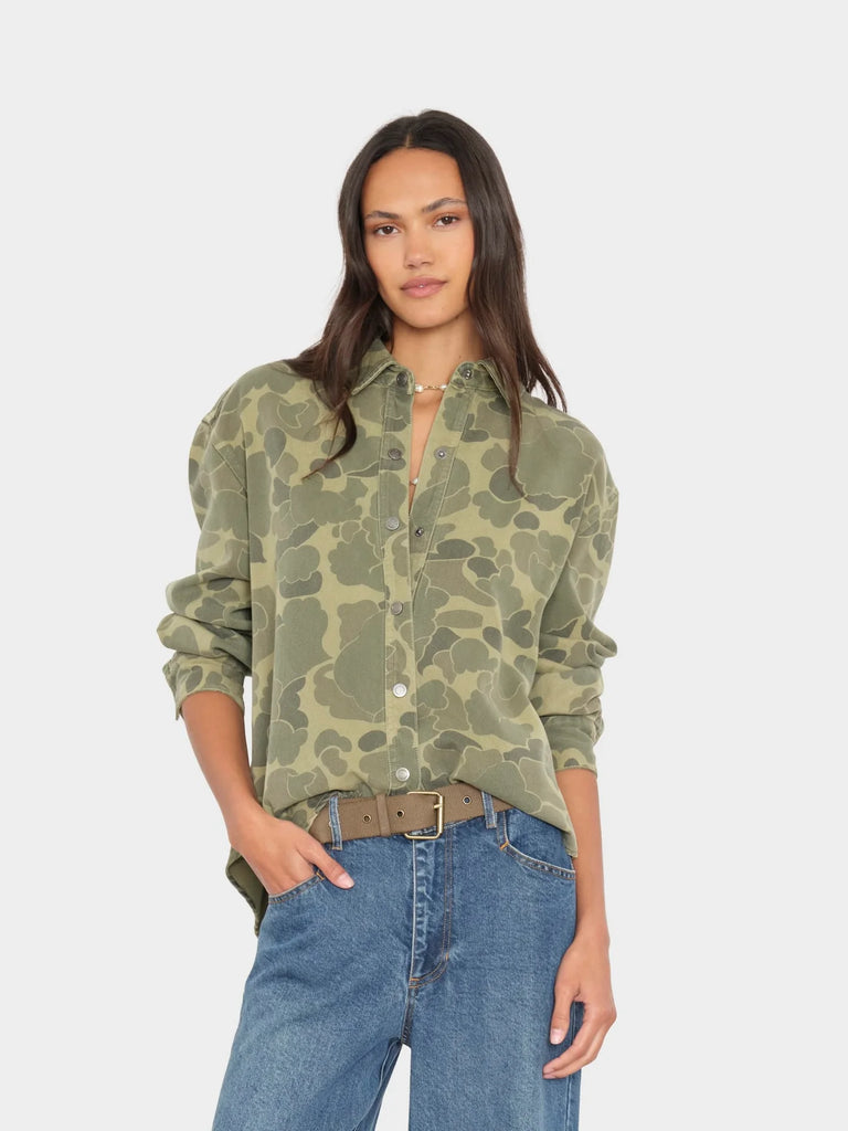 GIA Twill Long Sleeve in Camo Green