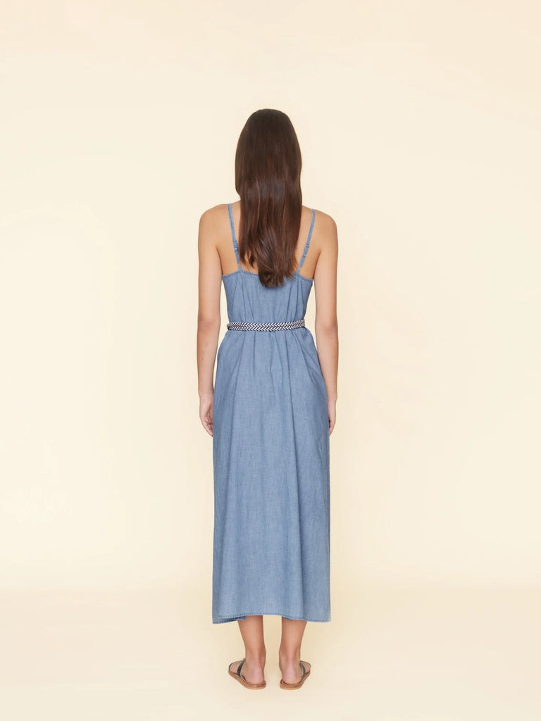 TEAGUE Maxi Dress in Dusty Blue