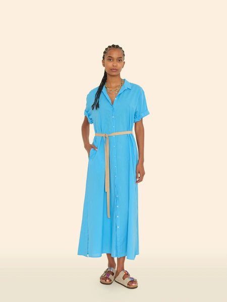 LINNET Short Sleeve Maxi Dress in Tide Pool