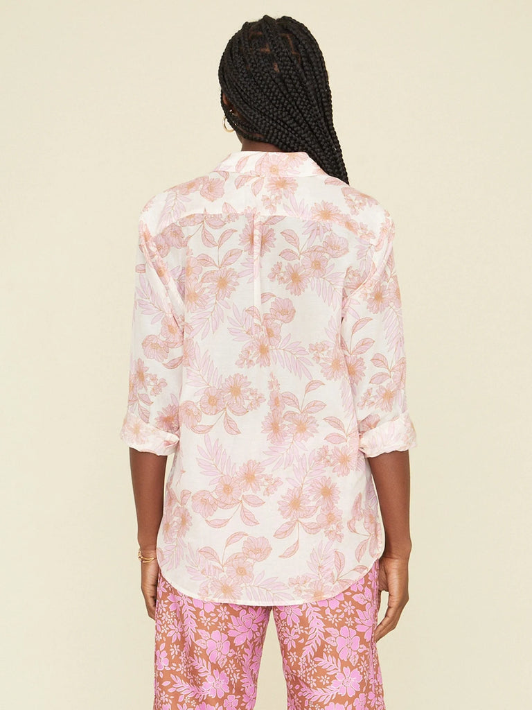 BEAU Silk/Cotton Shirt in Blush Ivory
