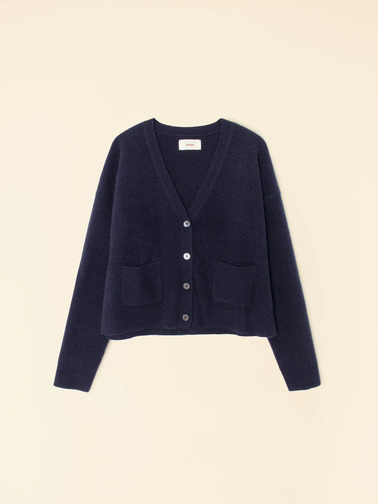 TRUDIE Cashmere Cardigan in City Blue