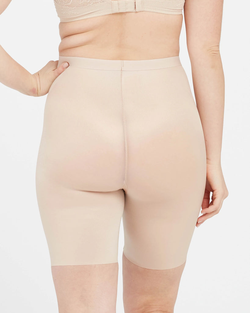 THINSTINCTS 2.0 Mid-Thigh Shorts in Champagne Beige