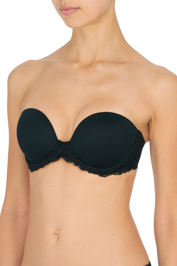 FEATHERS Strapless Convertible Plunge Bra in Black – Christina's Luxuries