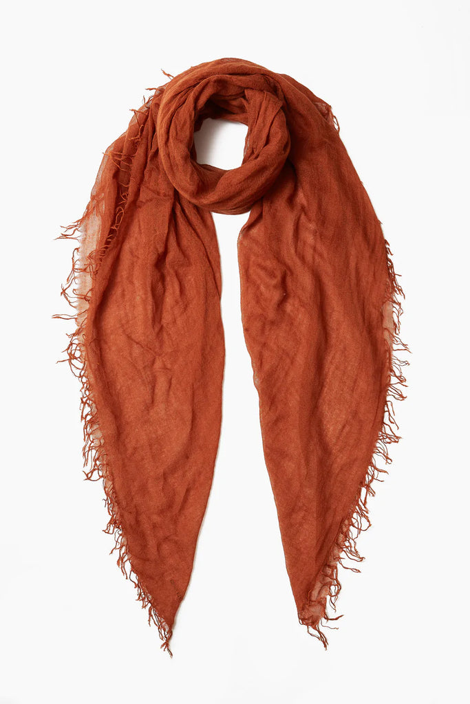 Cashmere & Silk Scarf in Ginger Bread