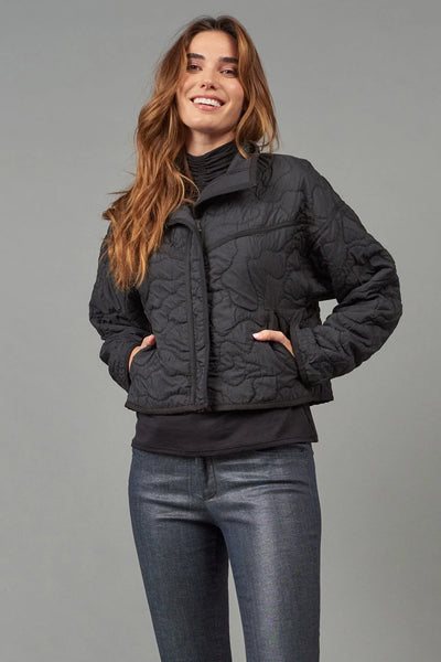 Quilted Canvas Jacket in Black