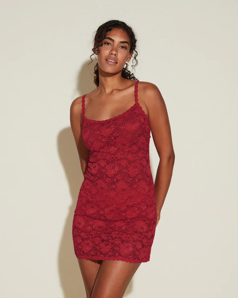 FOXIE Lace Chemise in Sindoor Red