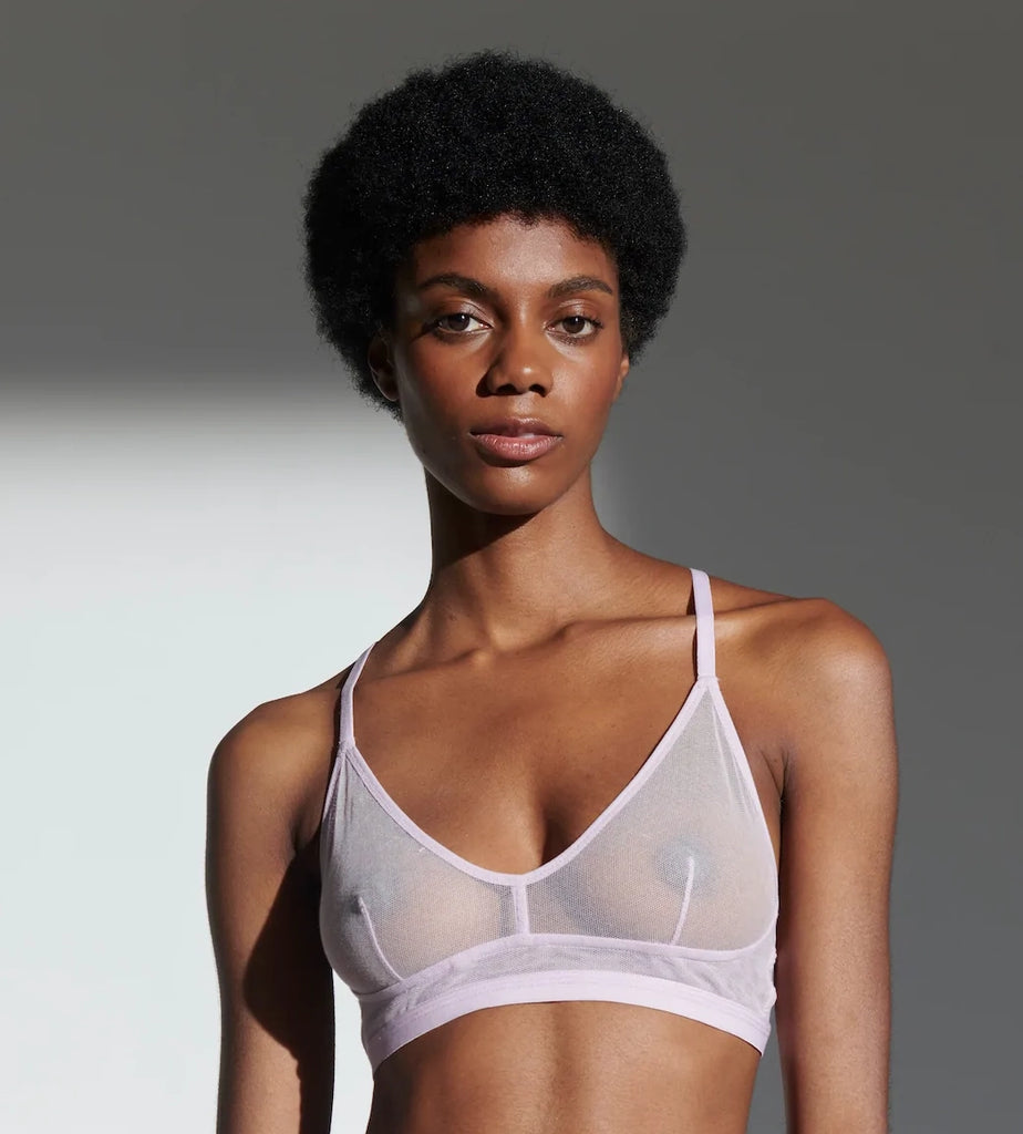 OPHELIA Tulle Demi Bralette in Pink Lavender