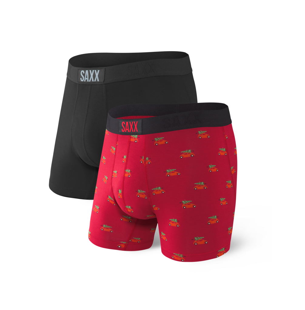 VIBE Boxer Brief 2-Pack in Black Holiday Errand