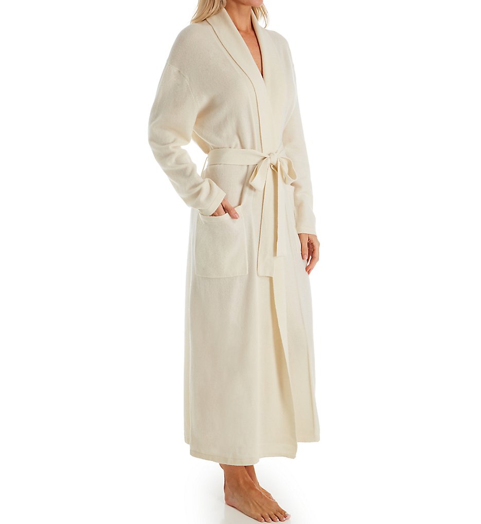 Cashmere Long Duster Robe in Snow