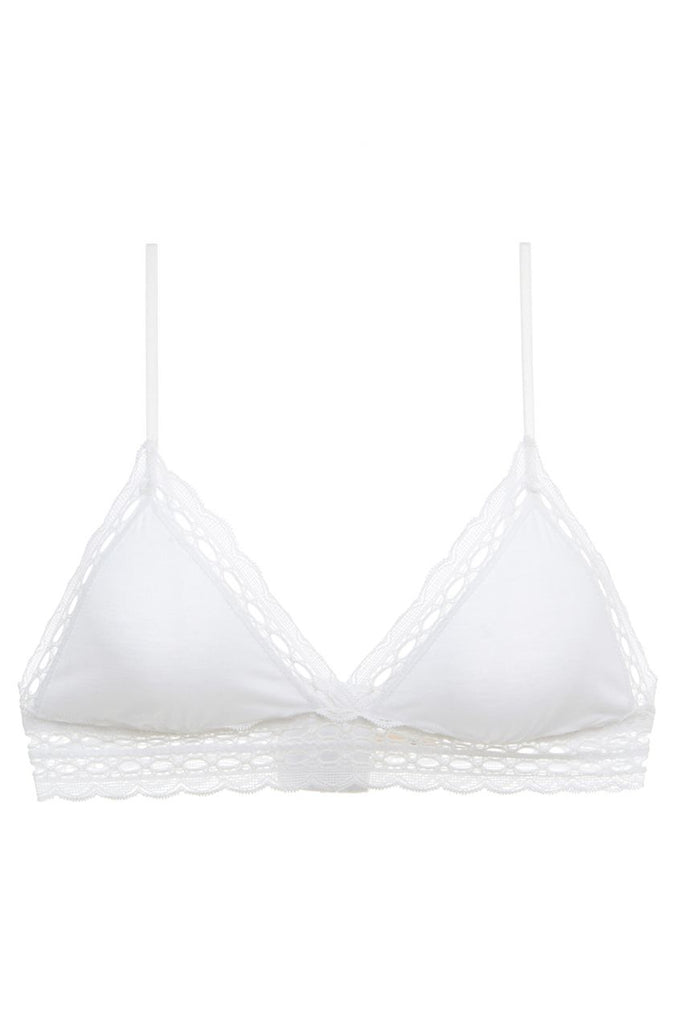 MALIA Refined Bralette in White