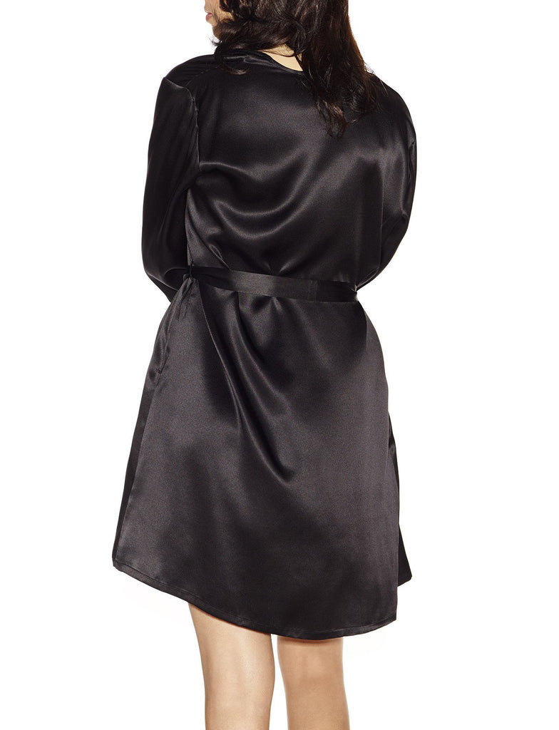 Fastyle Satin Ruffle Black Robe, Size: Free at Rs 799/piece in Mumbai | ID:  25691710791
