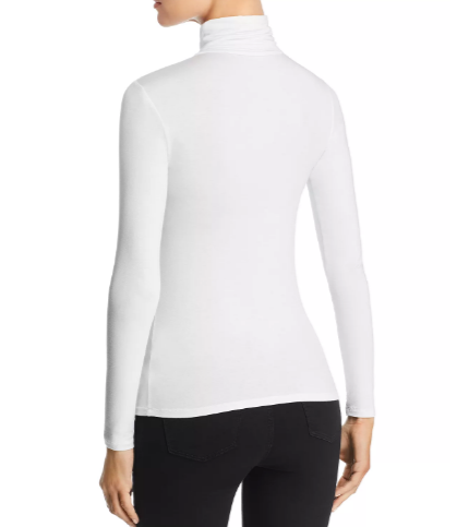 Soft Touch Long Sleeve Turtleneck in Blanc