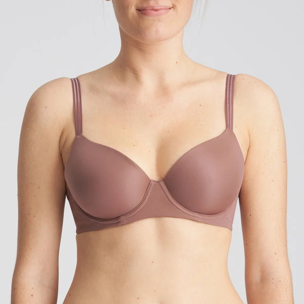 LOUIE Padded Bra in Satin Taupe