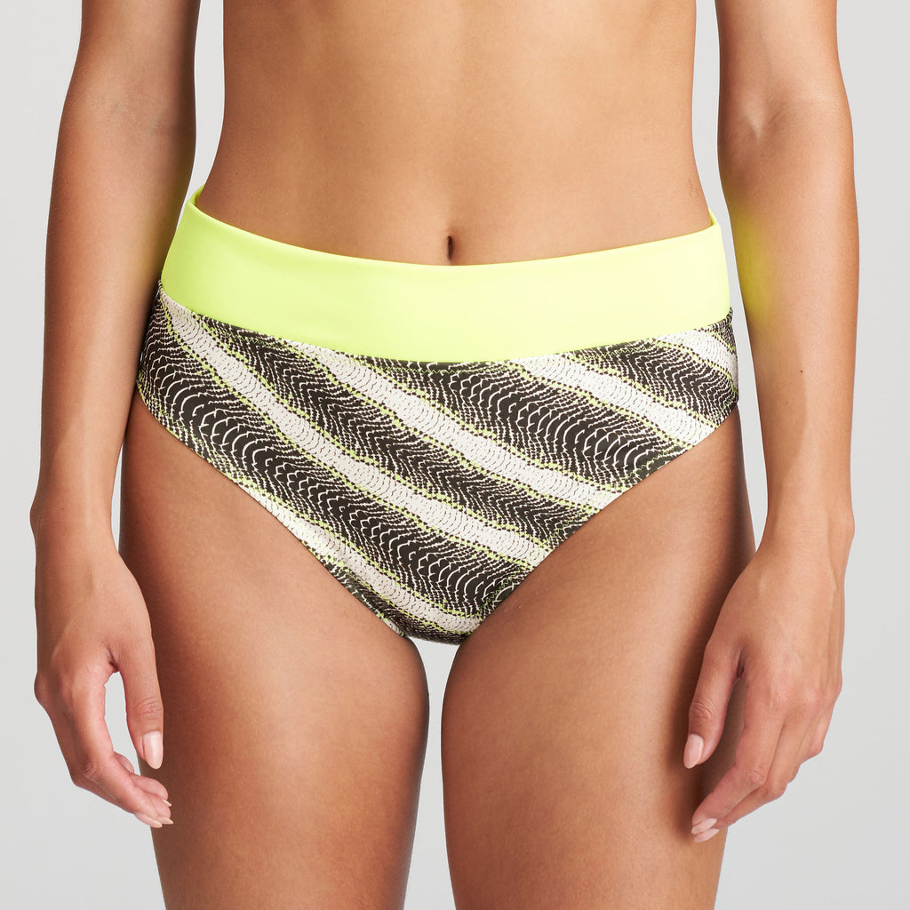 MURCIA Padded Top & Fold Bottom Bikini in Yellow Flash