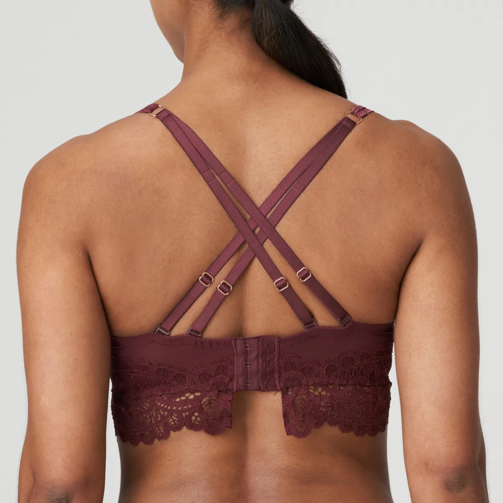 Burgundy Lace Strappy-Back Bralette