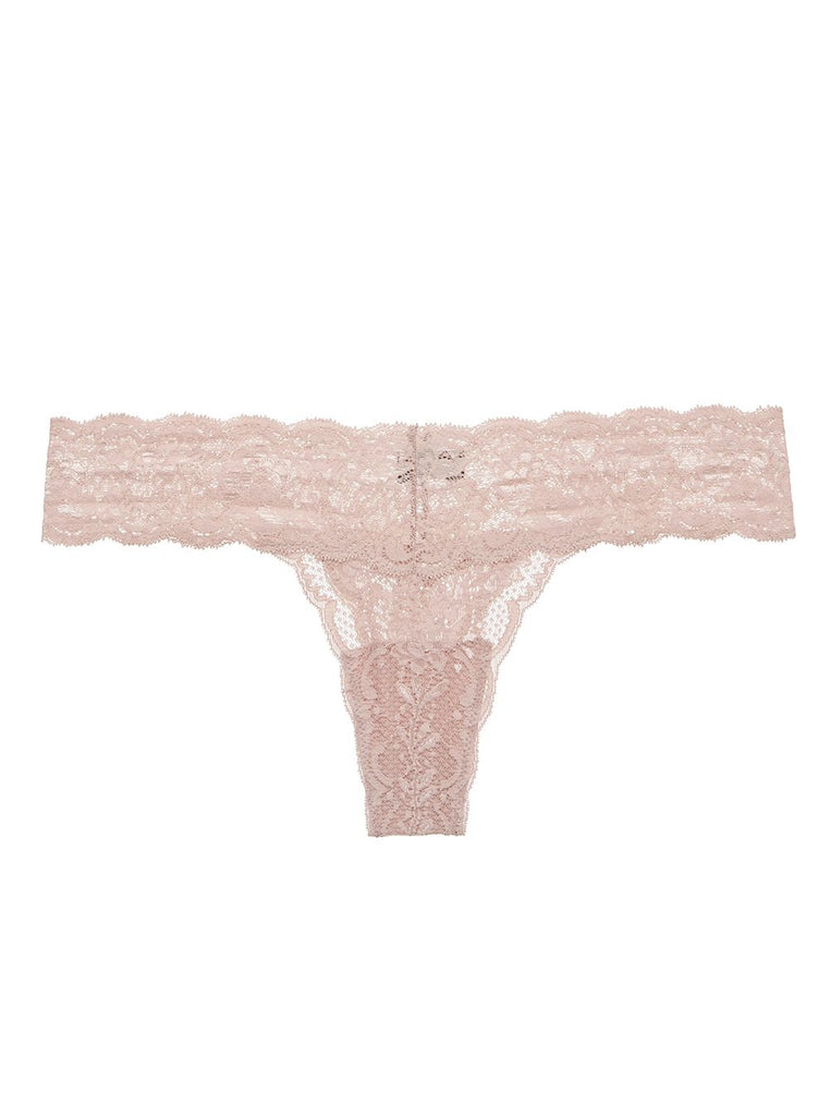 CUTIE Low Rise Lace Thong in Mandorla