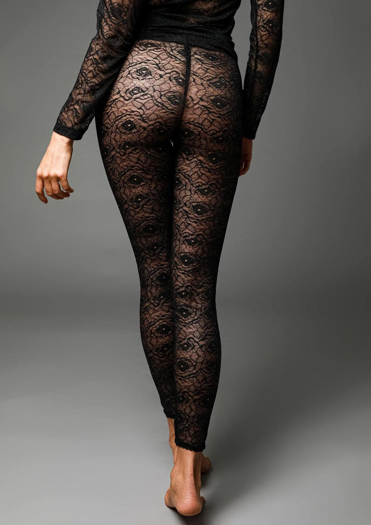 Legging tights in stretch lace