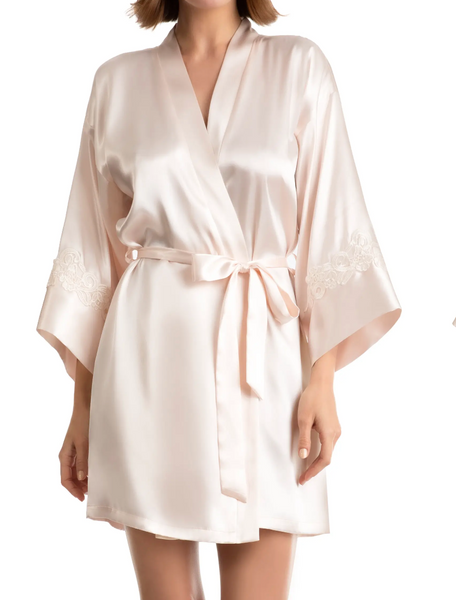 OPHELIA Wrap Robe in Champagne