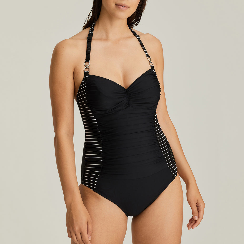 SHERRY Underwire Ruched Swimsuit in Smoking