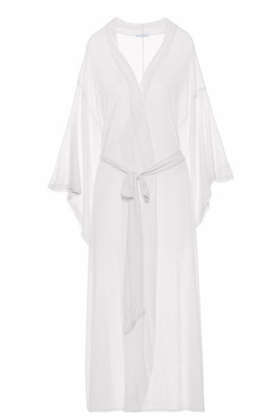 COLETTE Long Kimono Robe in White