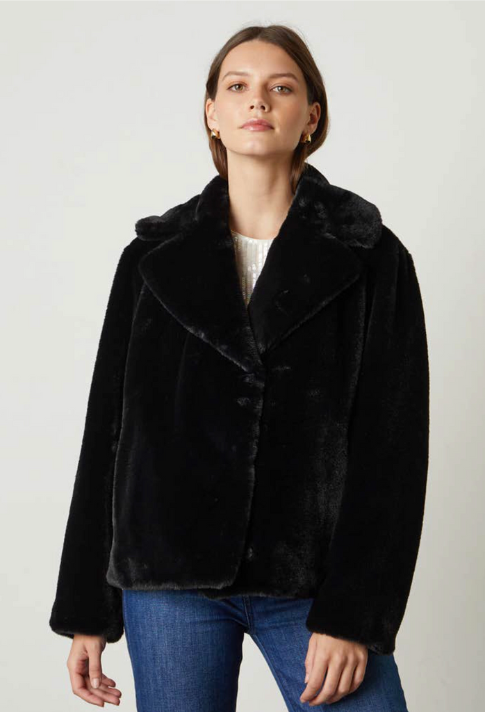 RAQUEL Faux Fur Jacket in Black