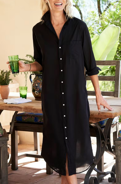 RORY Voile Maxi Dress in Black