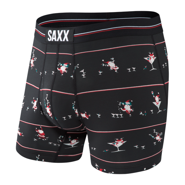 ULTRA Boxer Brief w/Fly in Black Holiday Cheer