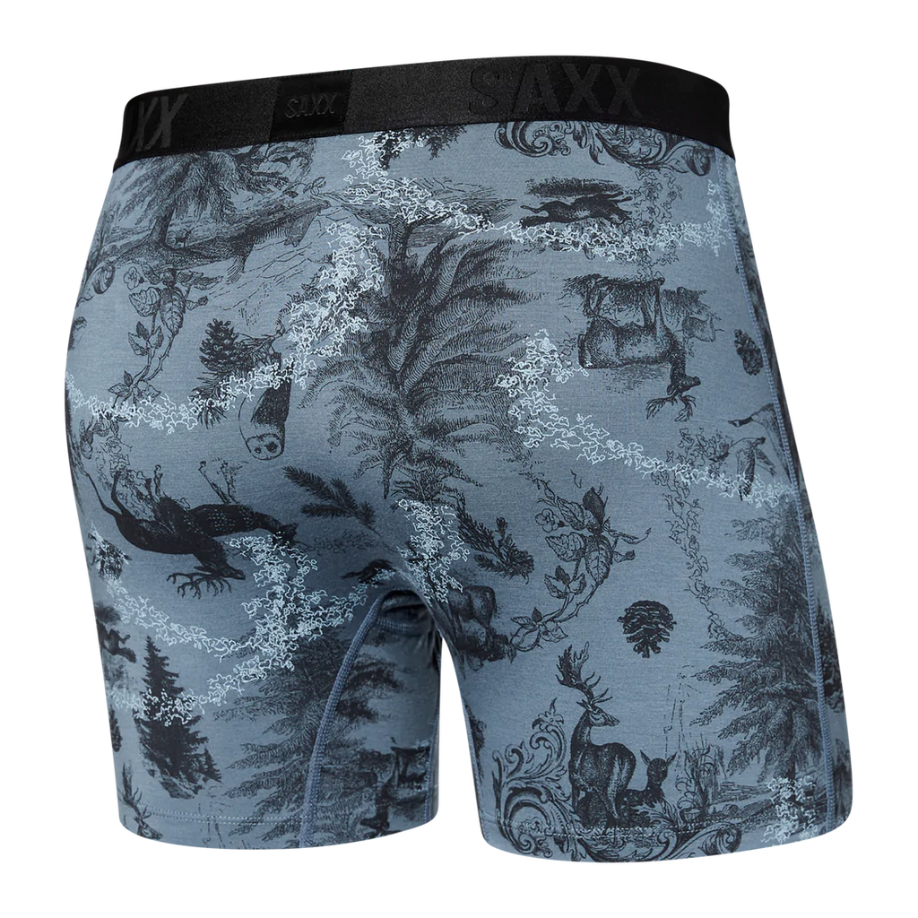 22nd CENTURY SILK Boxer Brief w/ Fly in Foile Toile Blue