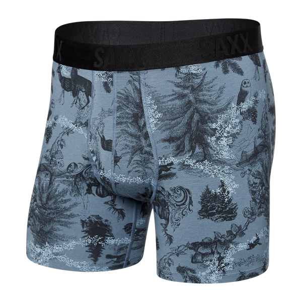 22nd CENTURY SILK Boxer Brief w/ Fly in Foile Toile Blue