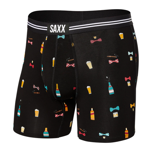 VIBE Boxer Brief in Black Bowties & Booze