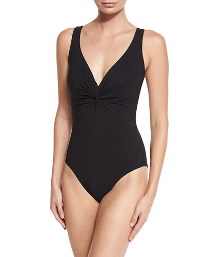 TWIST V-Neck Silent Underwire in Black