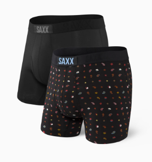 ULTRA Boxer Brief w/ Fly 2-Pack in Black/Tie One On