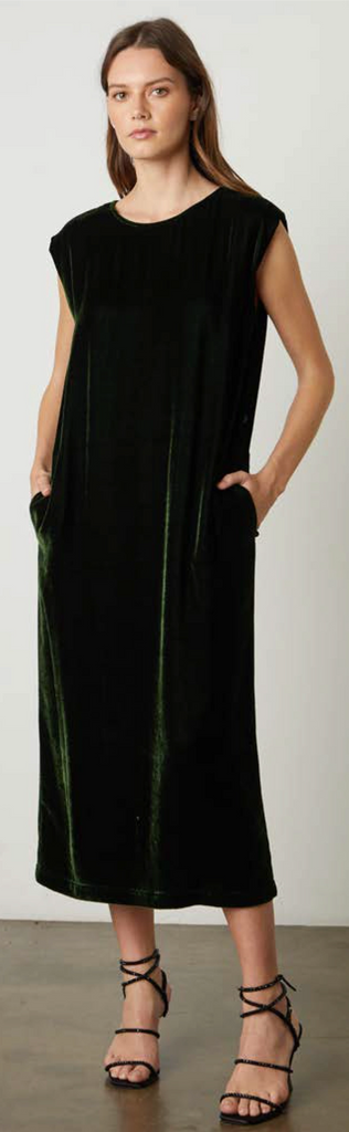 KANDACE Velvet Maxi Dress in Fern Christina s Luxuries