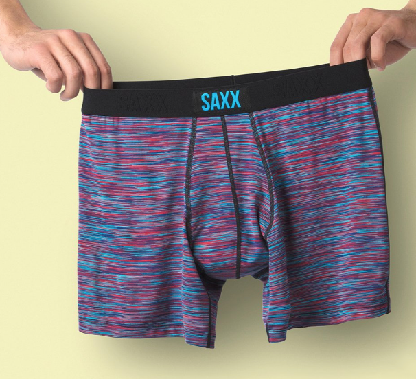 VIBE Boxer Brief in Red/Blue Space Dye