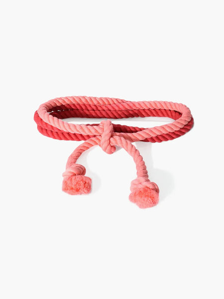 Rope Belt in Red Rose